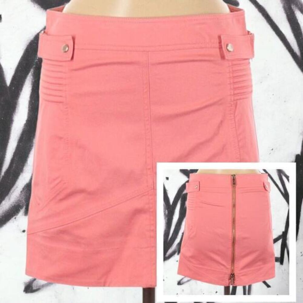 VINTAGE Y2K Mini Skirt by MATTHEW WILLIAMSON Back Zip Pink Size US 8 UK 12